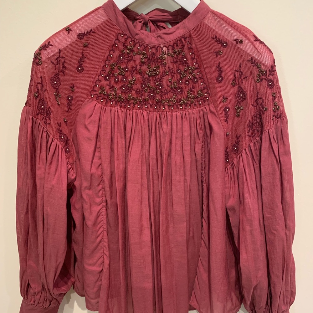 Free People Beaded Top